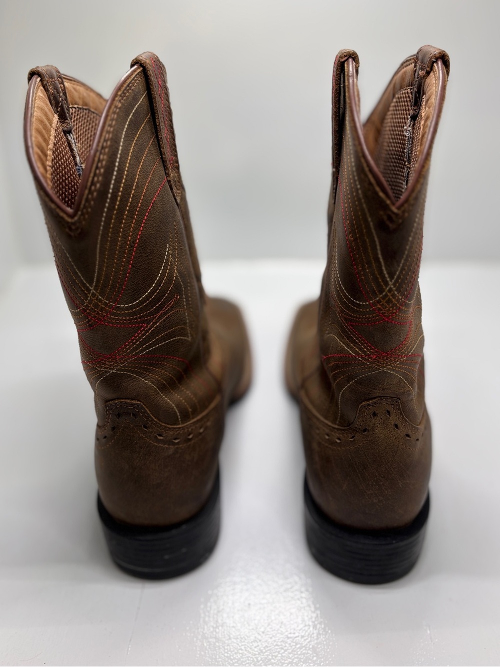 Ariat Heritage Western Boots Women's 8EE Brown Leather Cowboy Riding Boots - Picture 9 of 11